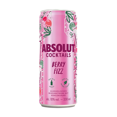 Eine Dose Absolut Cocktails Berry Fizz 330 ml
